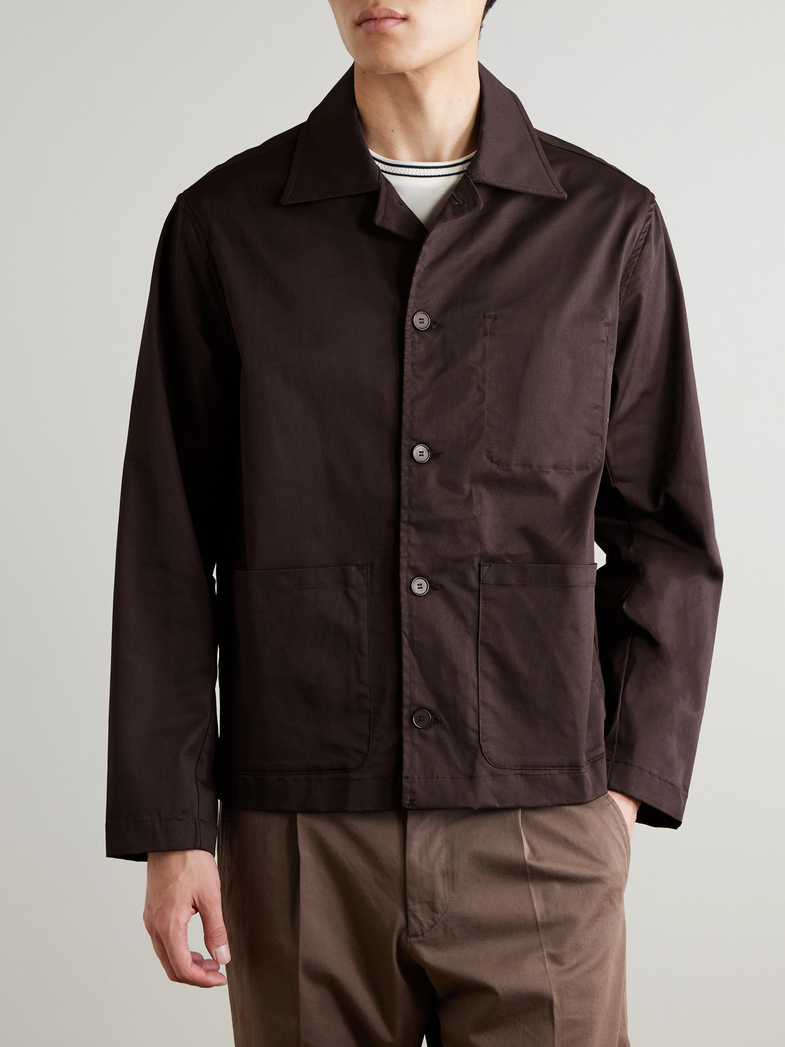 Morgan 10021 Stretch Organic Cotton-Gabardine Blouson Jacket