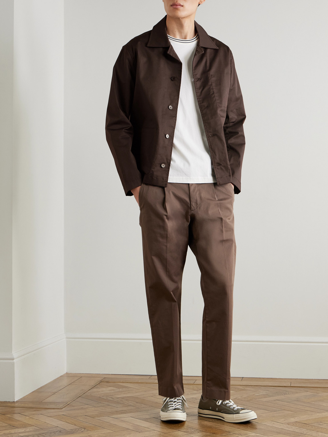 Morgan 10021 Stretch Organic Cotton-Gabardine Blouson Jacket