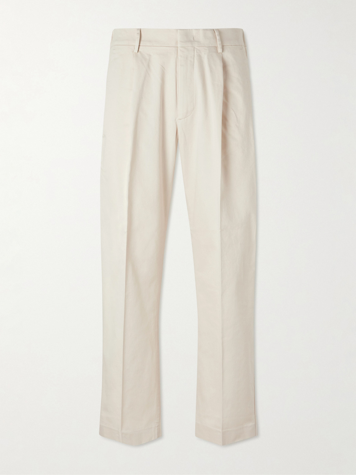 NN07 Kay 1420 Wide-Leg Pleated Organic Cotton-Blend Twill Trousers UK/US 33