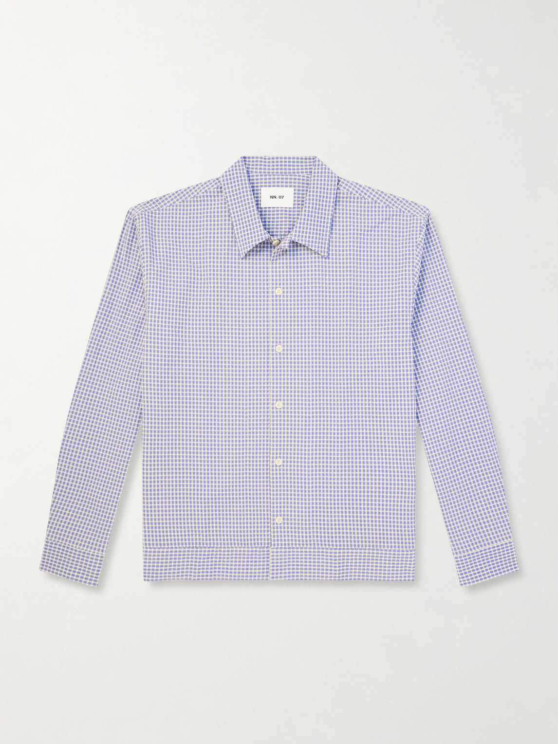 NN07 Reed 50057 Checked Organic Cotton-Blend Seersucker Shirt - Men