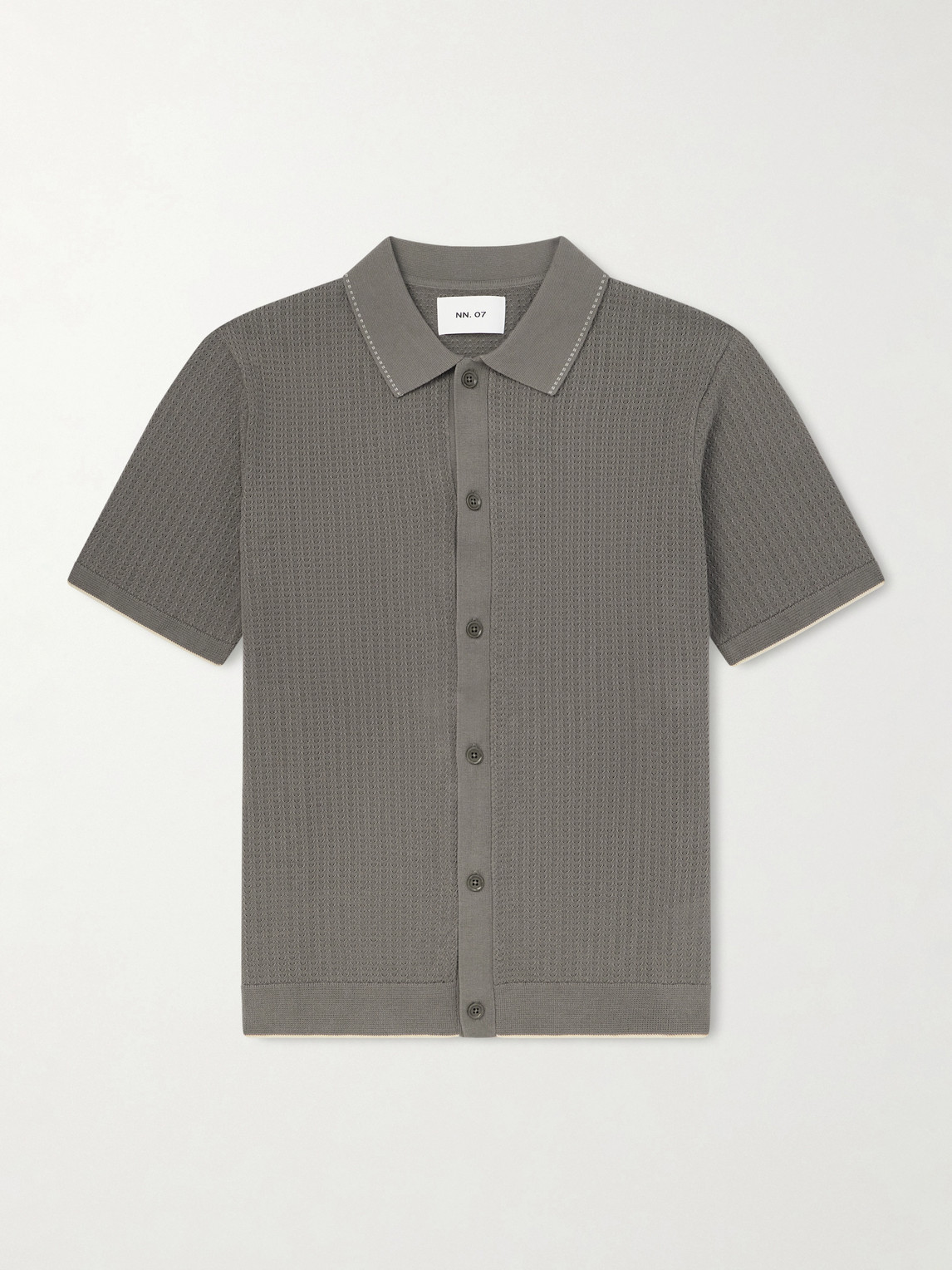 NN07 Nalo 60039 Open-Knit Cotton Shirt - Men