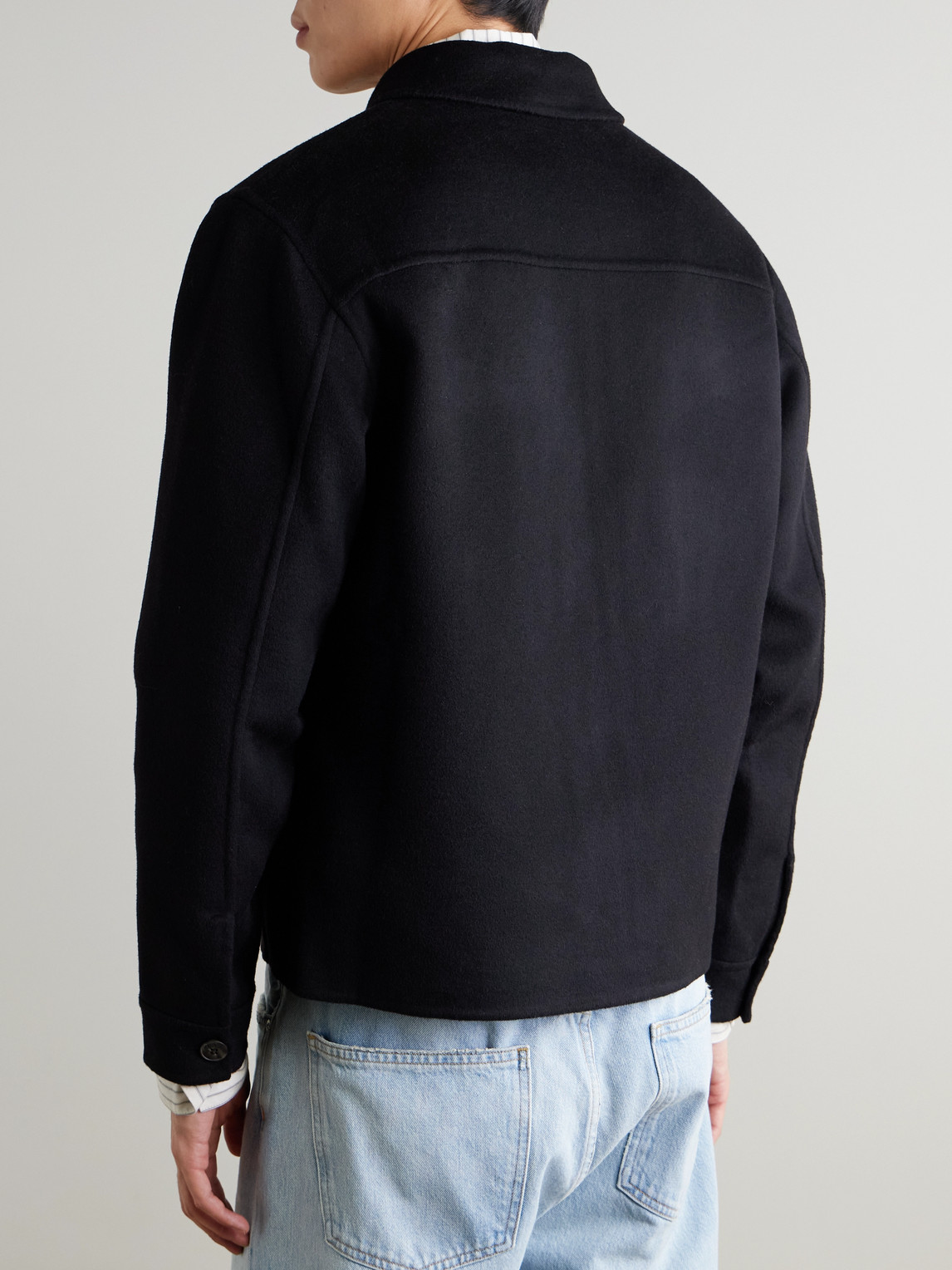  Nn07 - Alban 8447 Wool-blend Felt Jacket - Men - Black - S 
