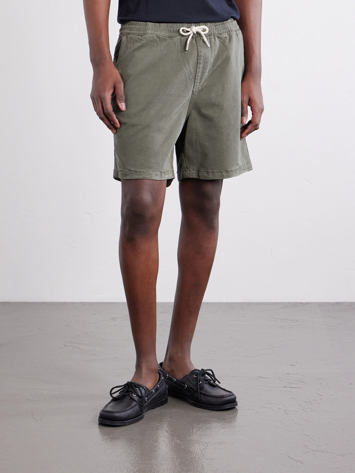  Nn07 - Gregor Straight-leg Tencel™ Lyocell And Lenzing™ Ecovero™-blend Twill Drawstring Shorts - Men - Green - S 