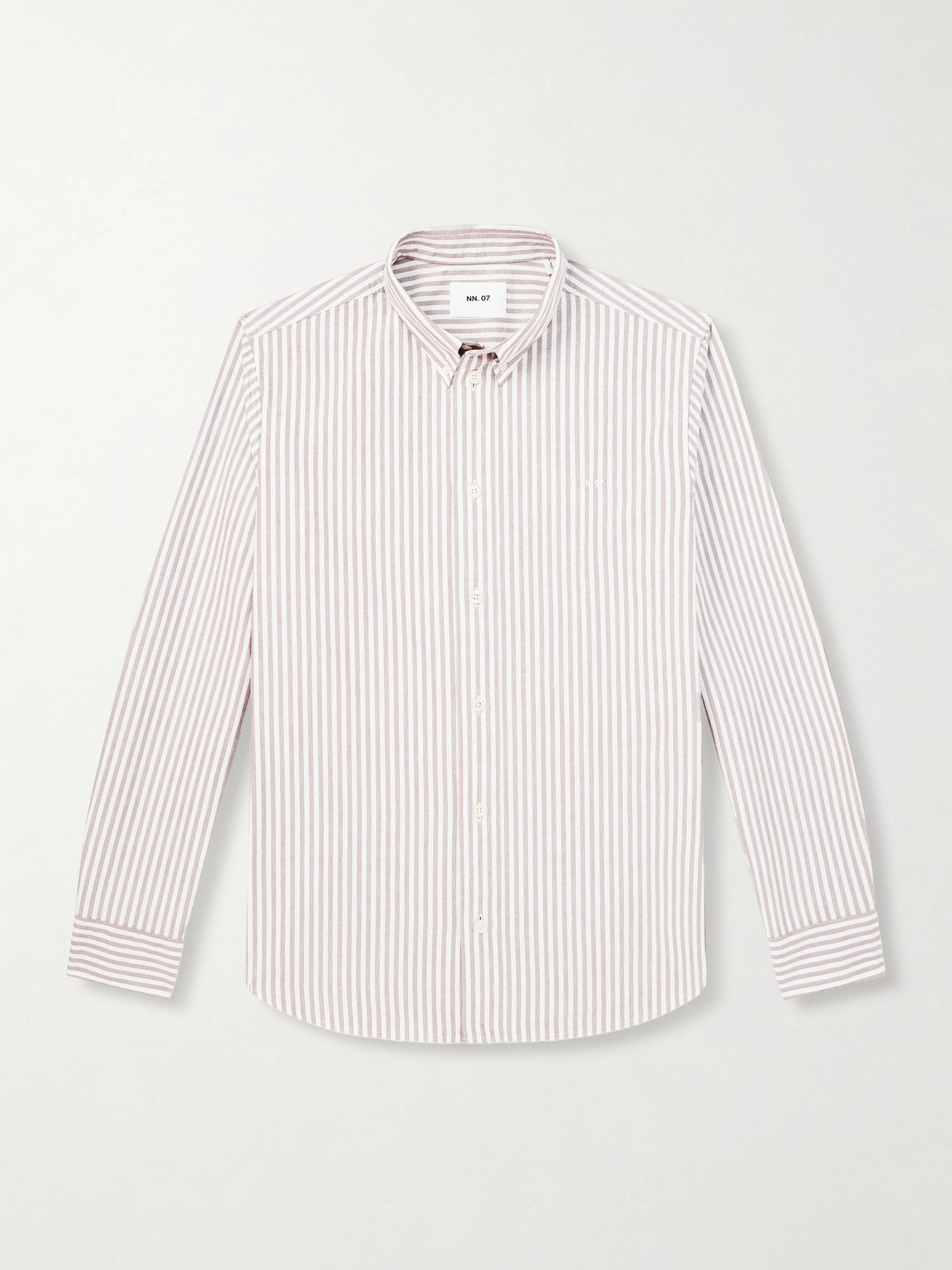 NN07 Colby 5910 Button-Down Collar Logo-Embroidered triped Organic Cotton hirt - Men