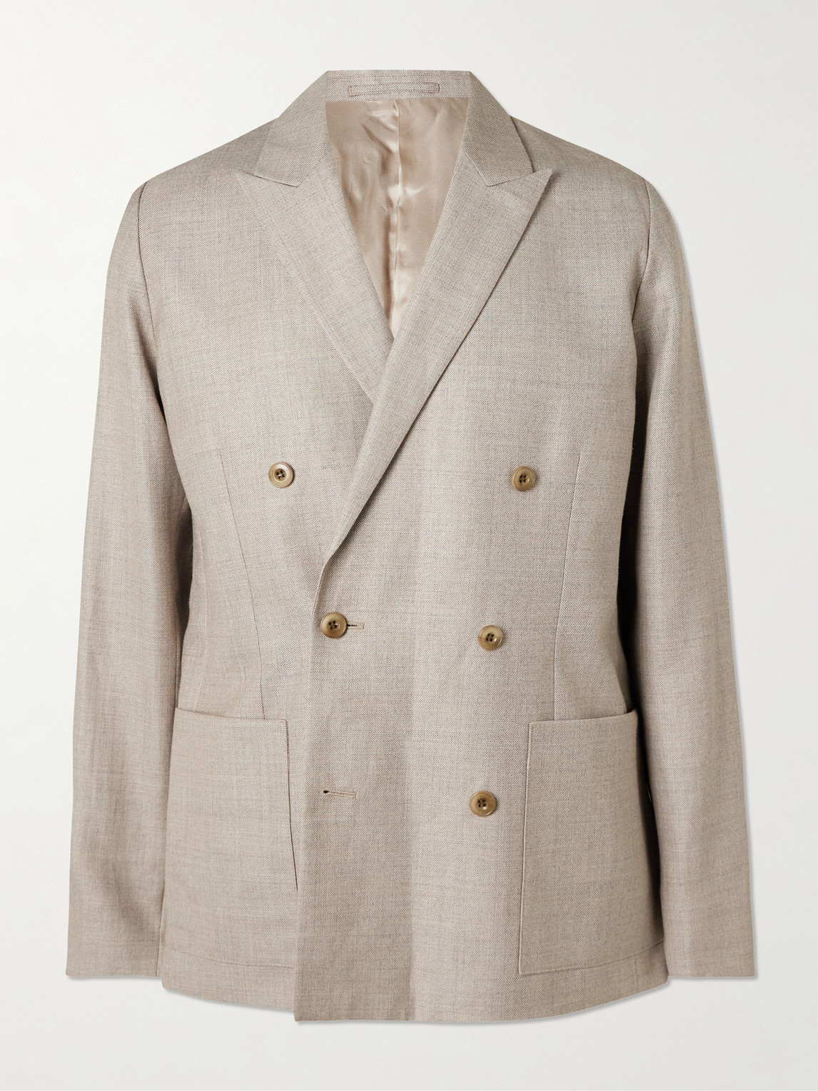 NN07 Jordin 10027 Double-Breasted inen and Wool-Blend Blazer - Men