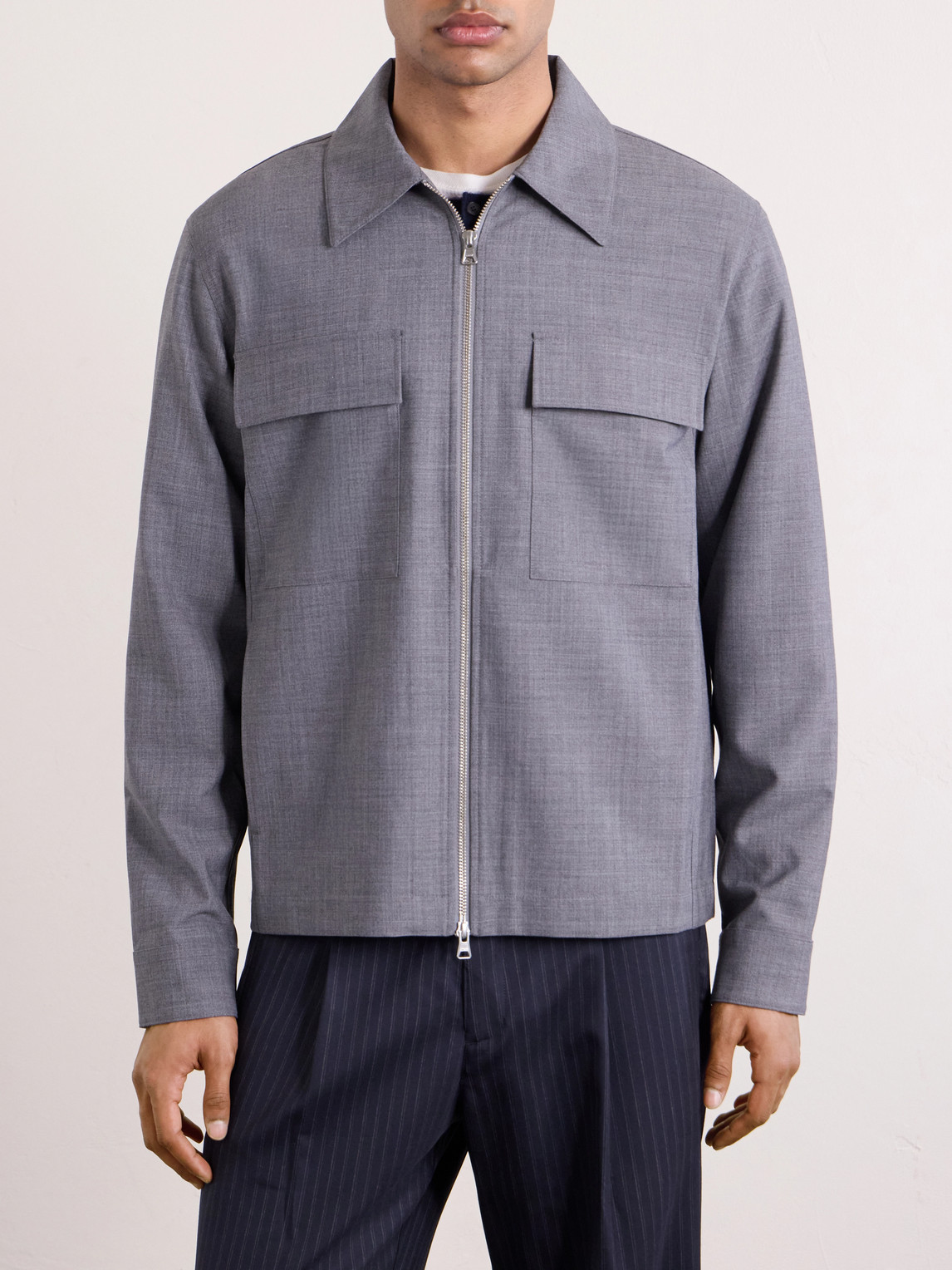  Nn07 - Alban 10037 Zipped Jacket - Men - Gray - S 