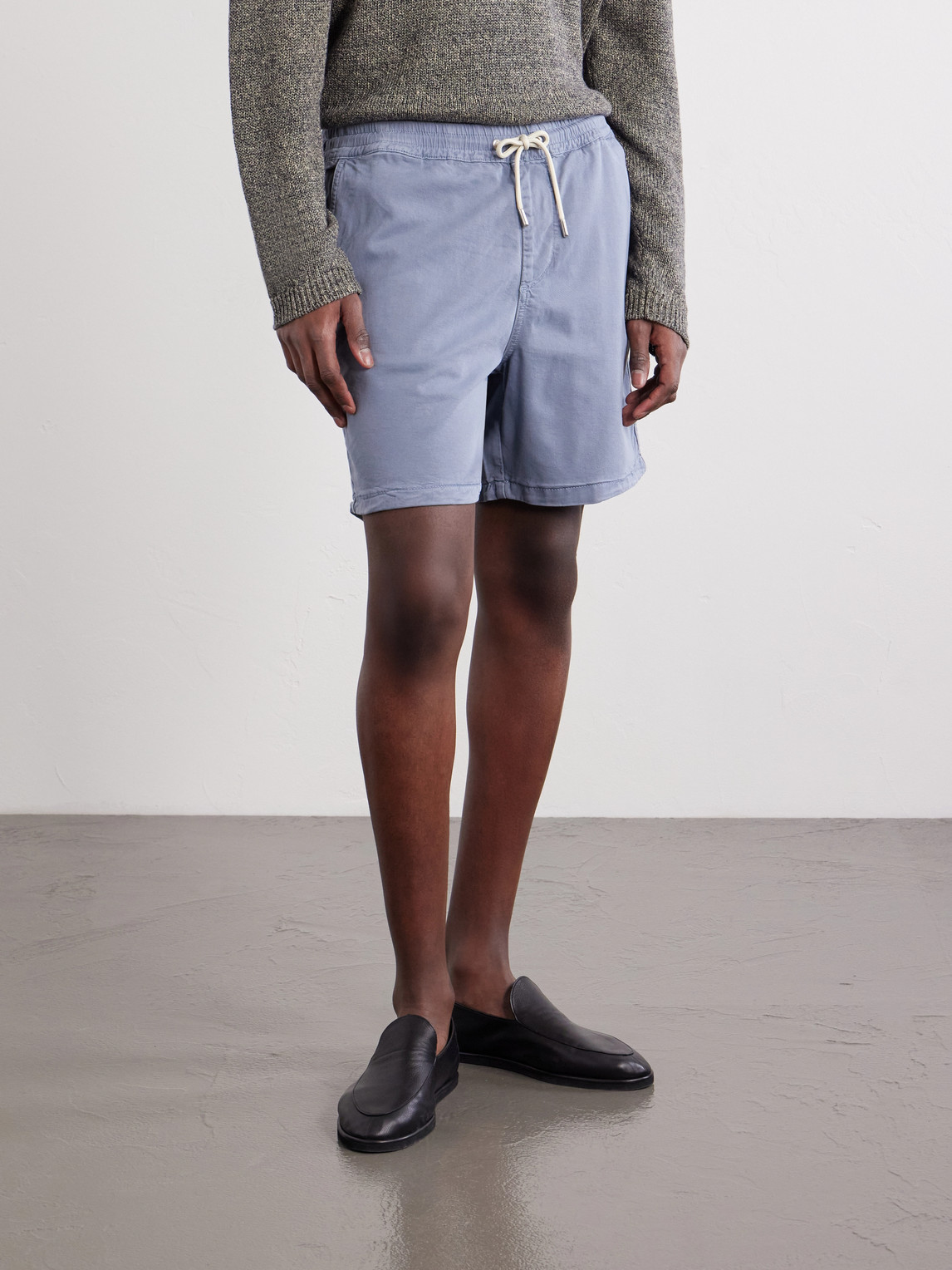  Nn07 - Gregor Straight-leg Tencel™ Lyocell And Lenzing™ Ecovero™-blend Twill Drawstring Shorts - Men - Blue - S 