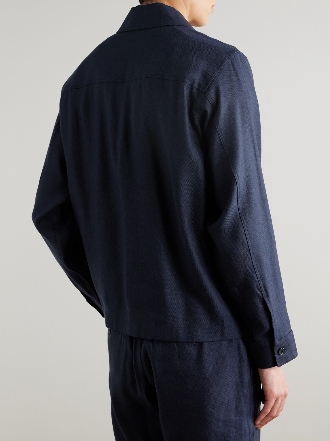  Nn07 - Alban 1808 Lenzing™ Ecovero™ And Linen-blend Jacket - Men - Blue - S 