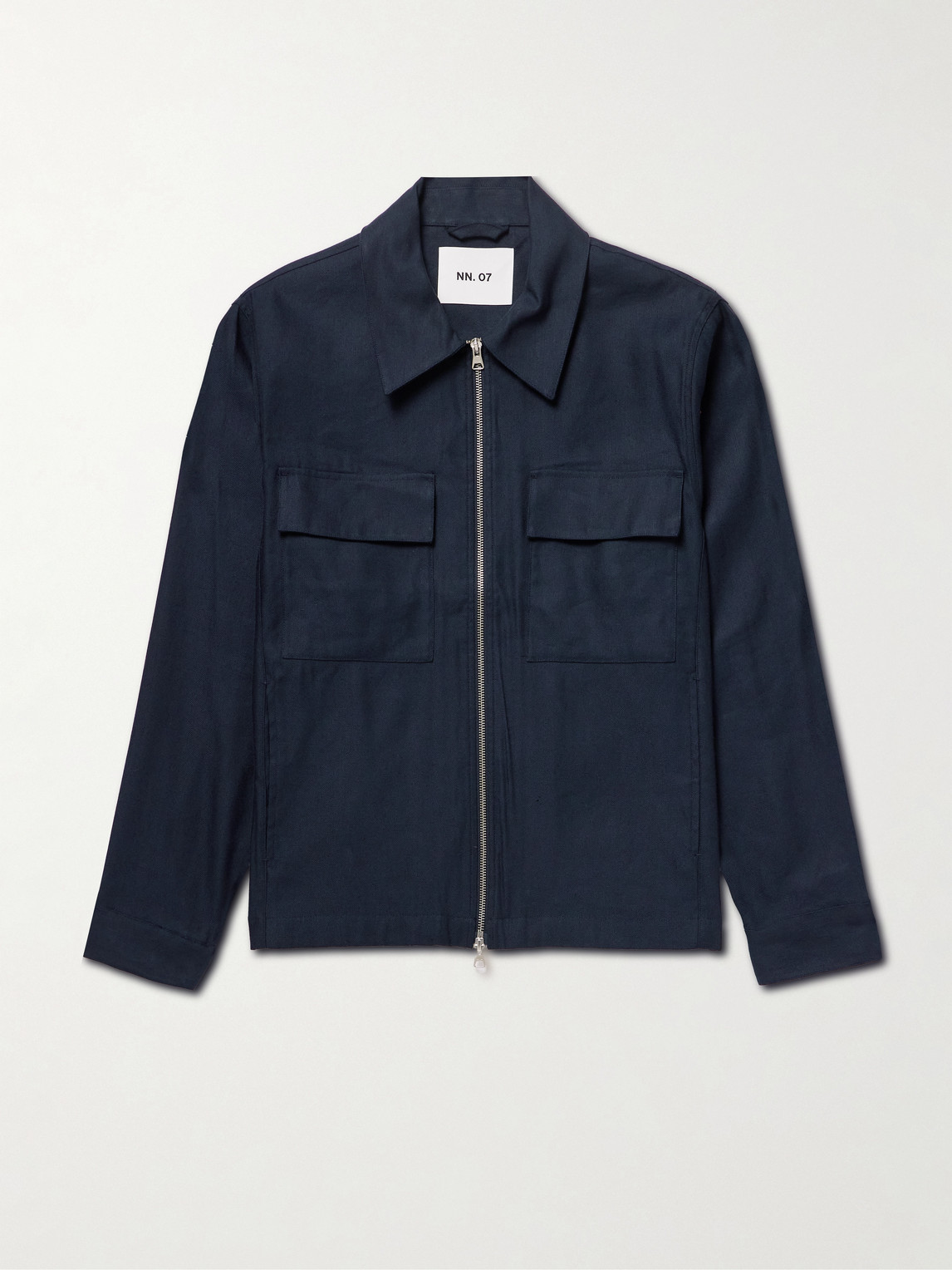 Nn07 Alban 1808 Lenzing™ Ecovero™ And Linen-blend Jacket In Blue
