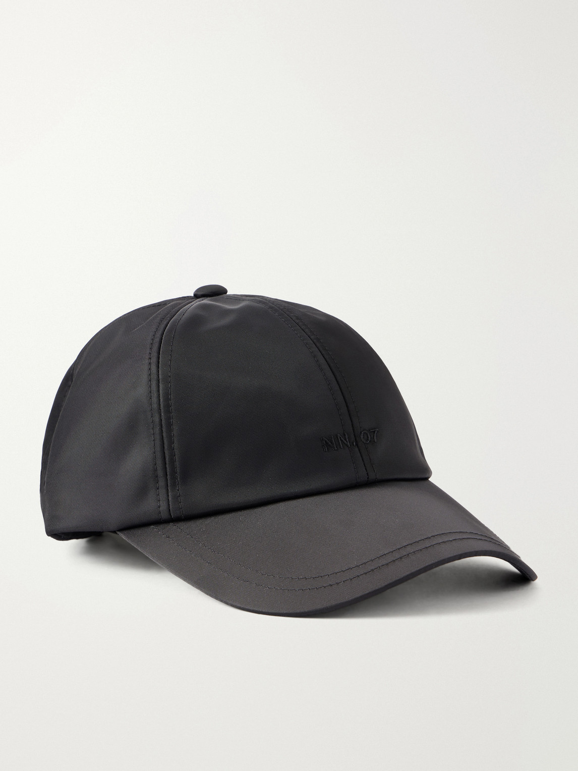 Nn07 Logo-embroidered Recycled-shell Baseball Cap In Black