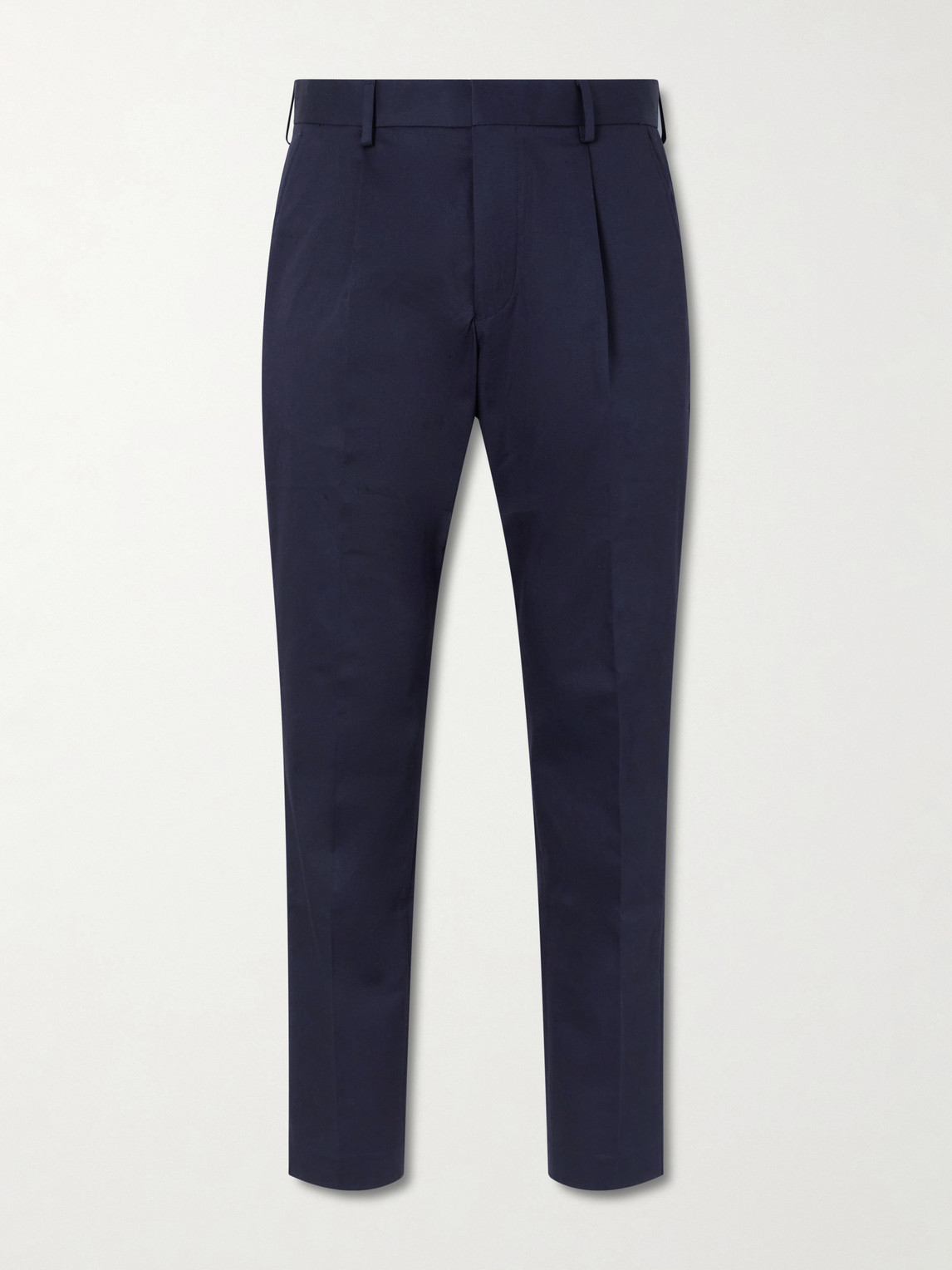 NN07 Tapered Pleated Organic Cotton-Blend Twill Trousers UK/US 34