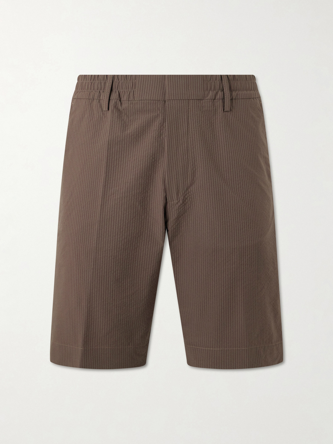 NN07 Billie Straight-Leg Striped Seersucker Shorts - Men