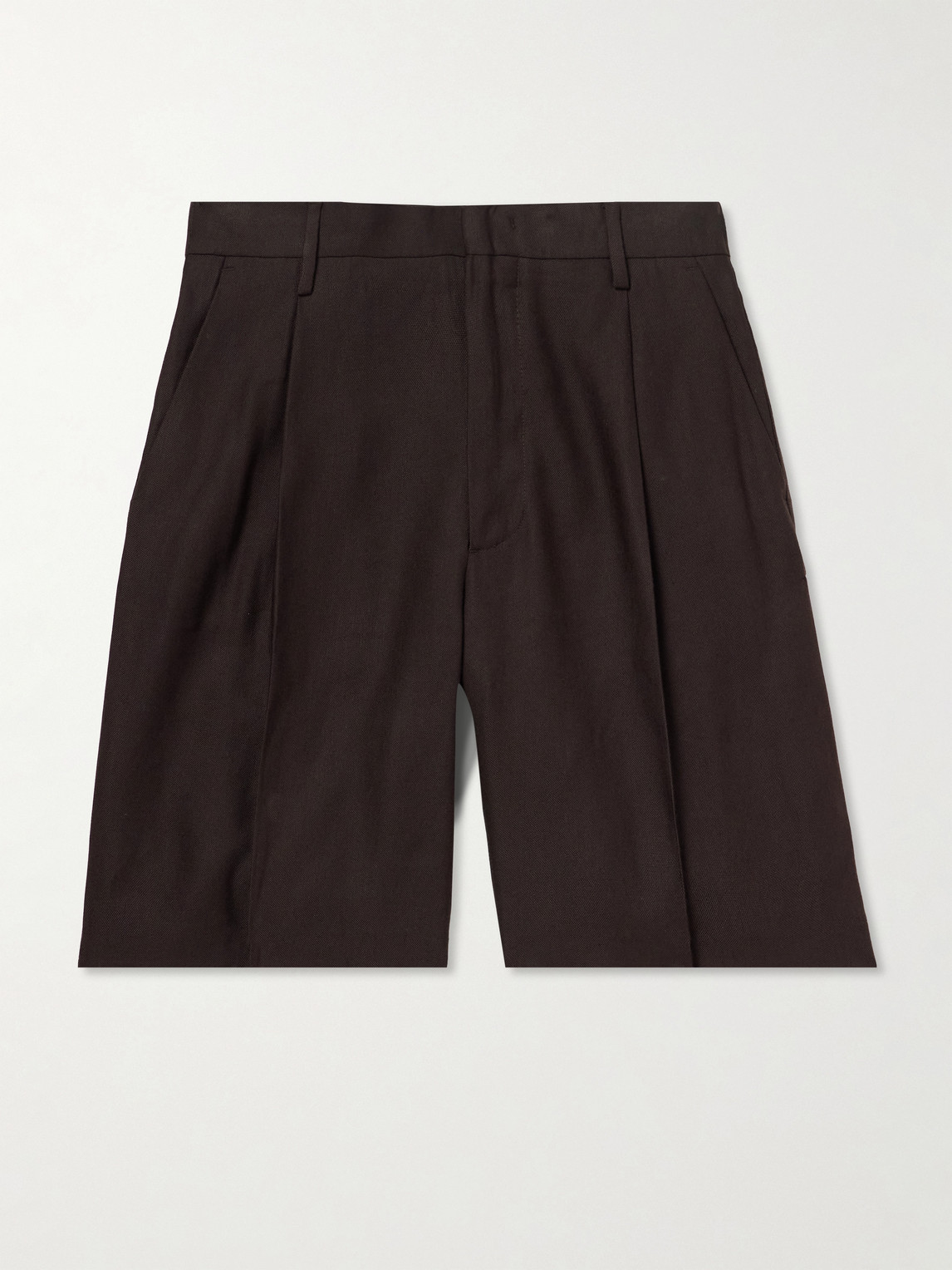 NN07 Kay 1808 Straight-Leg Pleated LENZING™ ECOVERO™, Cotton and Linen-Blend Shorts UK/US 32