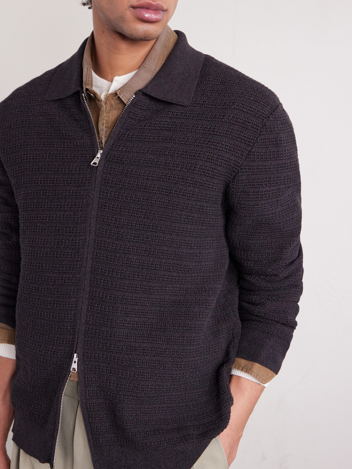 Gustav 60016 Organic Cotton Zip-Up Cardigan