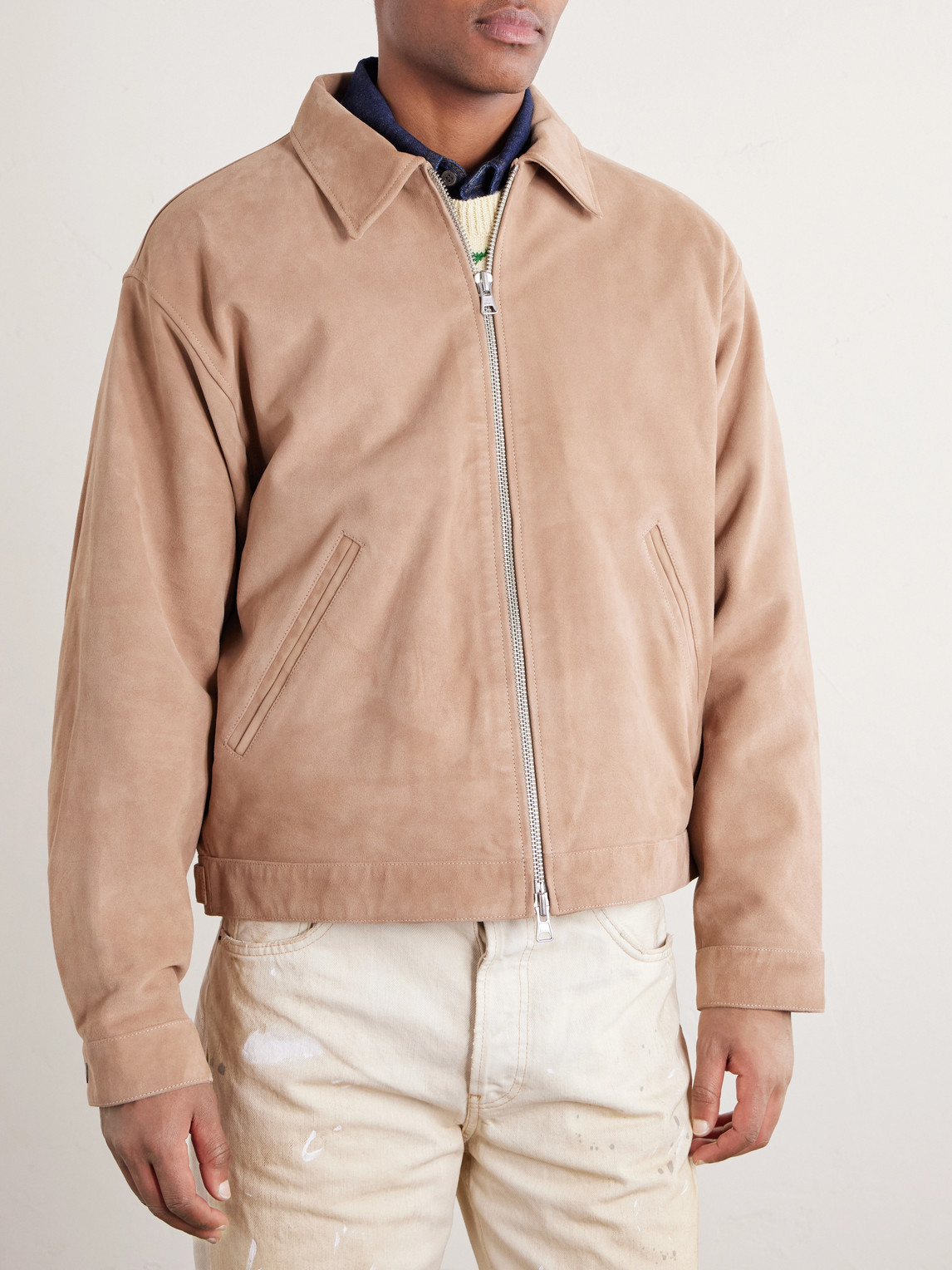  Nn07 - Petrus 80030 Suede Jacket - Men - Neutrals - S 