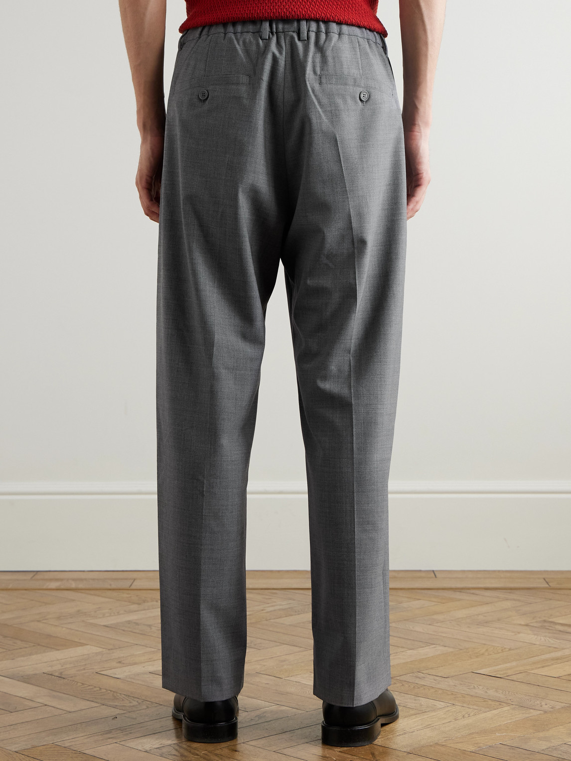Kay 10037 Wide-Leg Pleated Woven Trousers