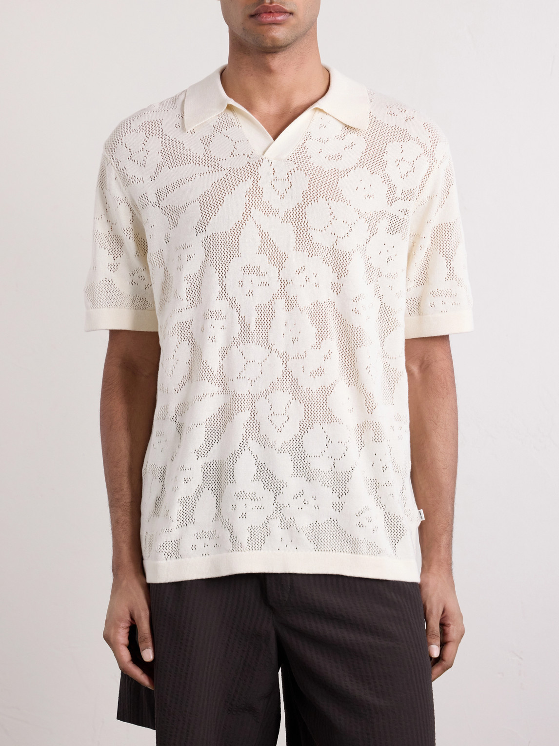 Ryan Flower 60019 Knitted Cotton Polo Shirt