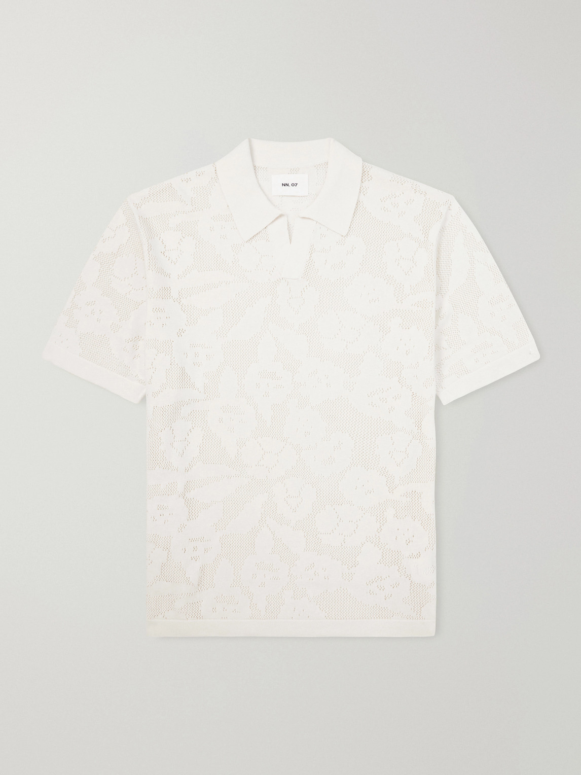 NN07 Ryan Flower 60019 Knitted Cotton Polo Shirt - Men