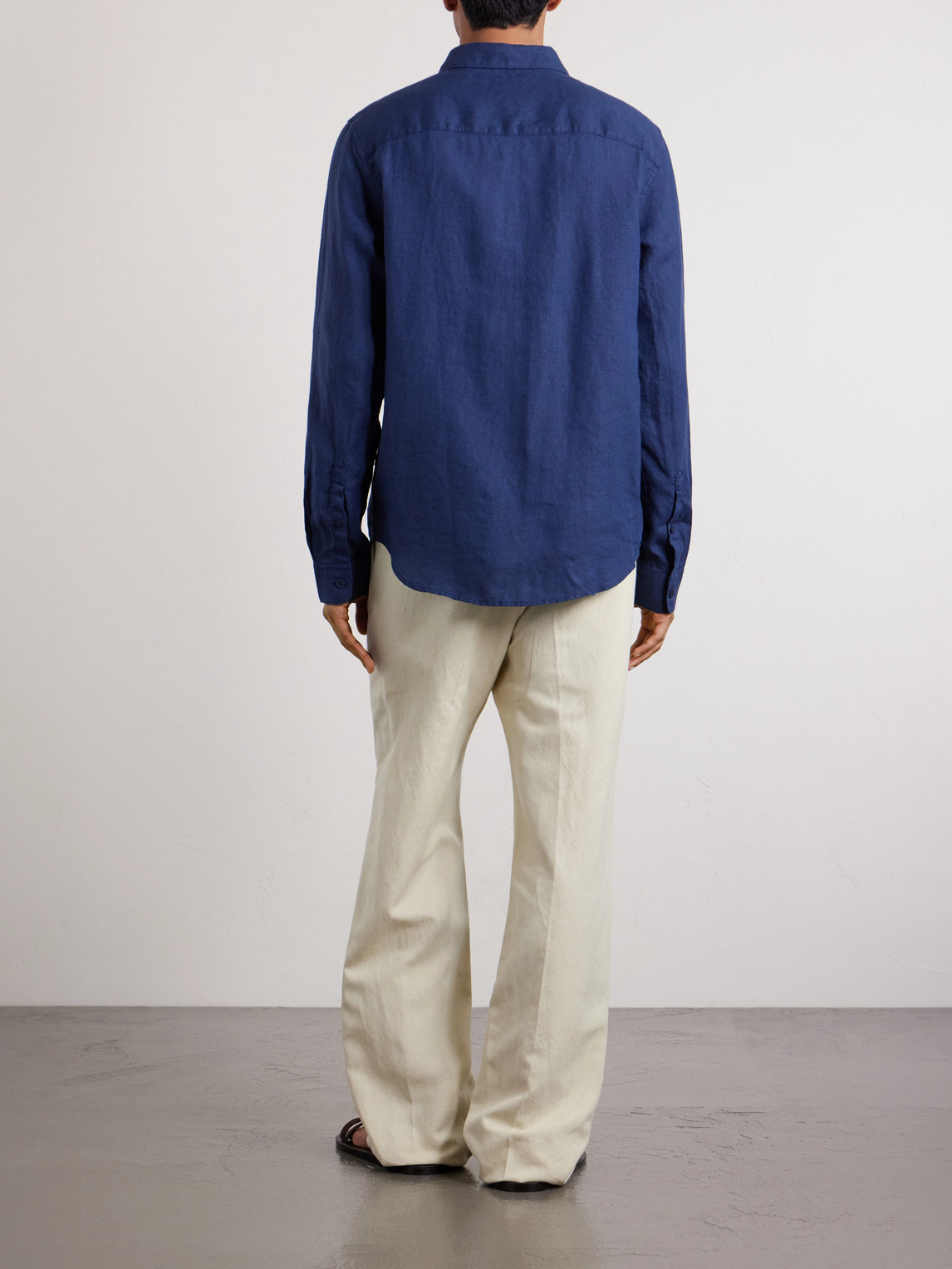  Nn07 - Enzo 5708 Linen Shirt - Men - Blue - S 