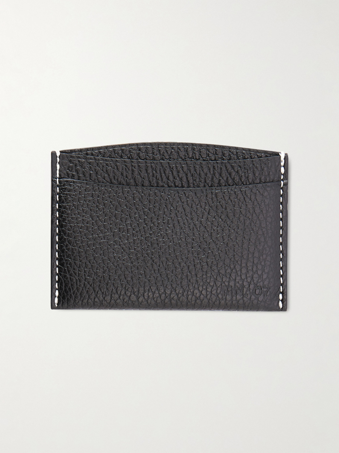 Nn07 Kard 90023 Full-grain Leather Cardholder In Gray