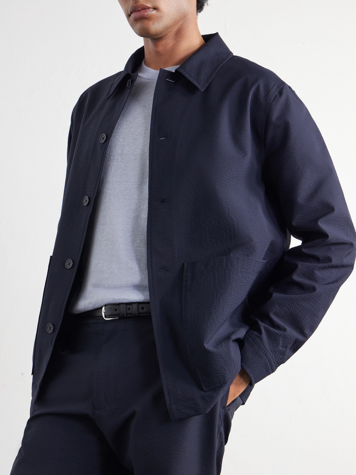 Blaze 10038 Ribbed Woven Overshirt
