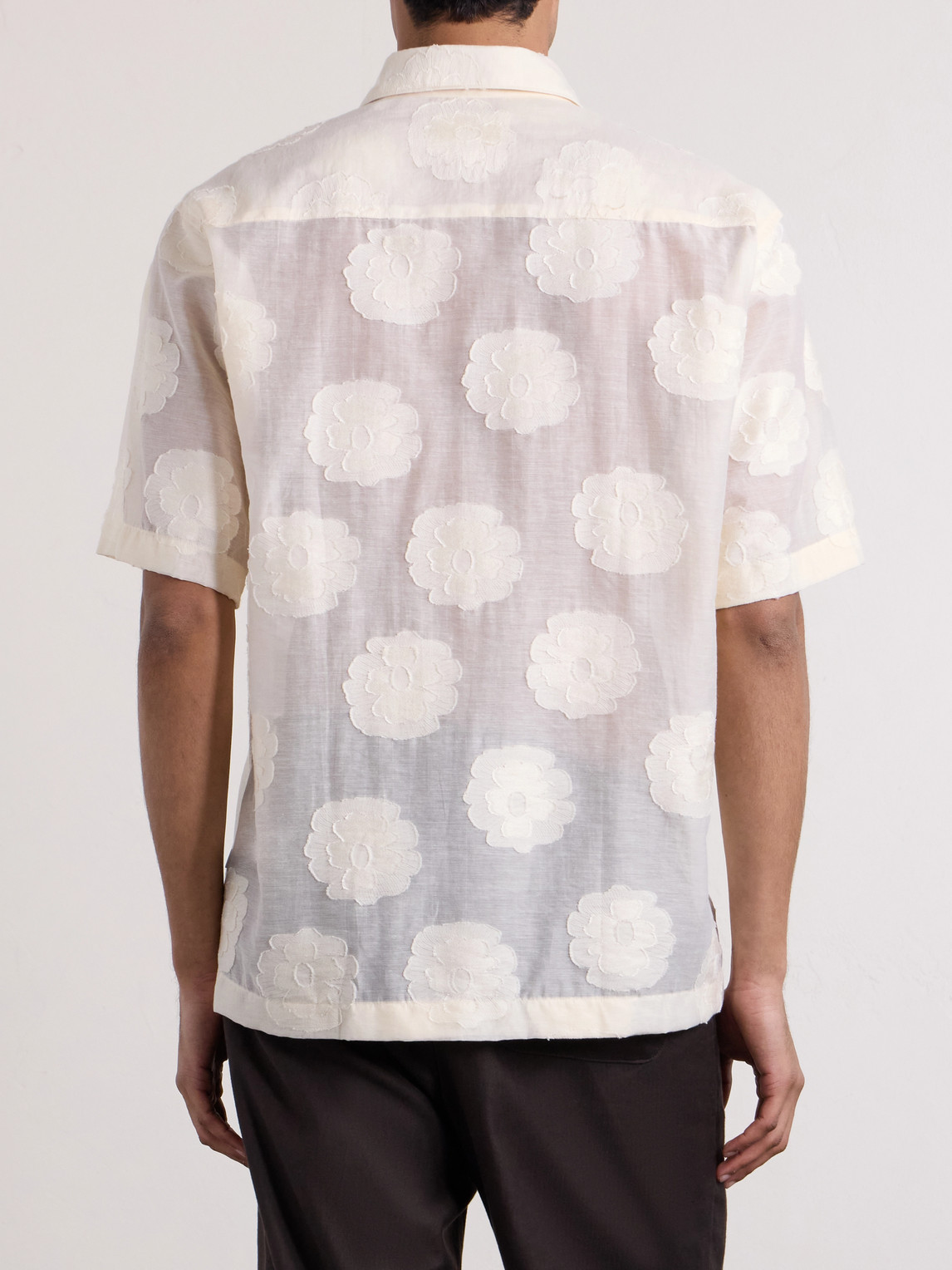 Freddy 50045 Floral-Embroidered Organic Cotton-Blend Shirt