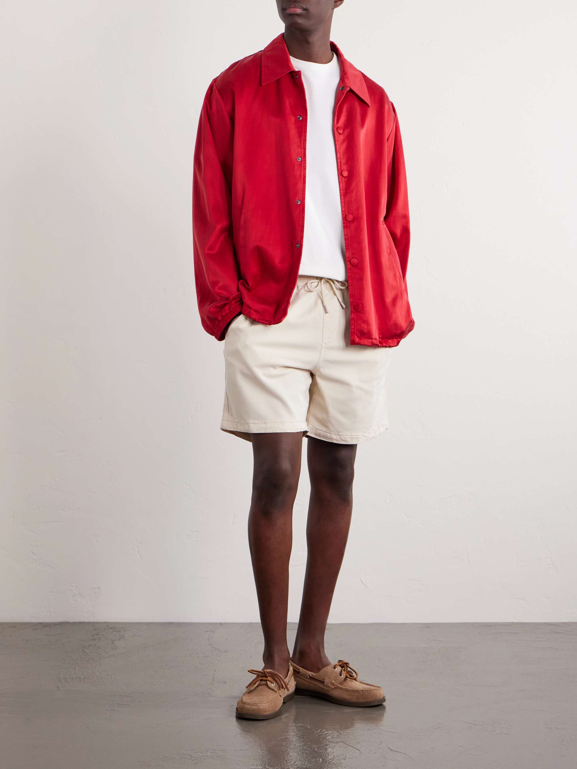 NN07 Gregor Straight-Leg TENCEL™ Lyocell and LENZING™ ECOVERO™-Blend Twill Drawstring Shorts