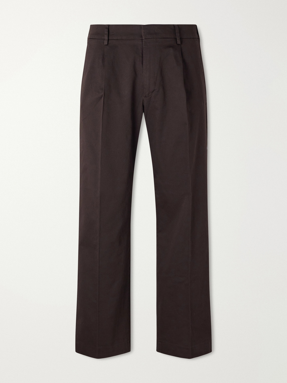 NN07 Kay 1420 Wide-Leg Pleated Organic Cotton-Blend Twill Trousers UK/US 29
