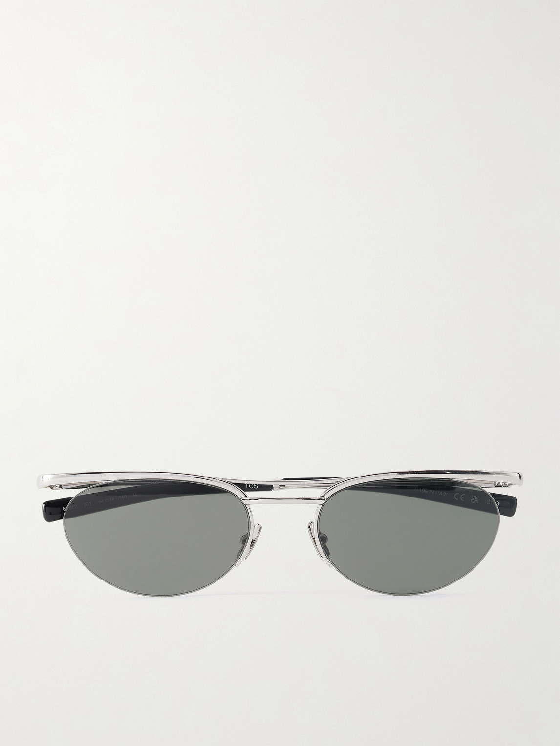 Saint Laurent Oval-Frame Silver-Tone Sunglasses - Men