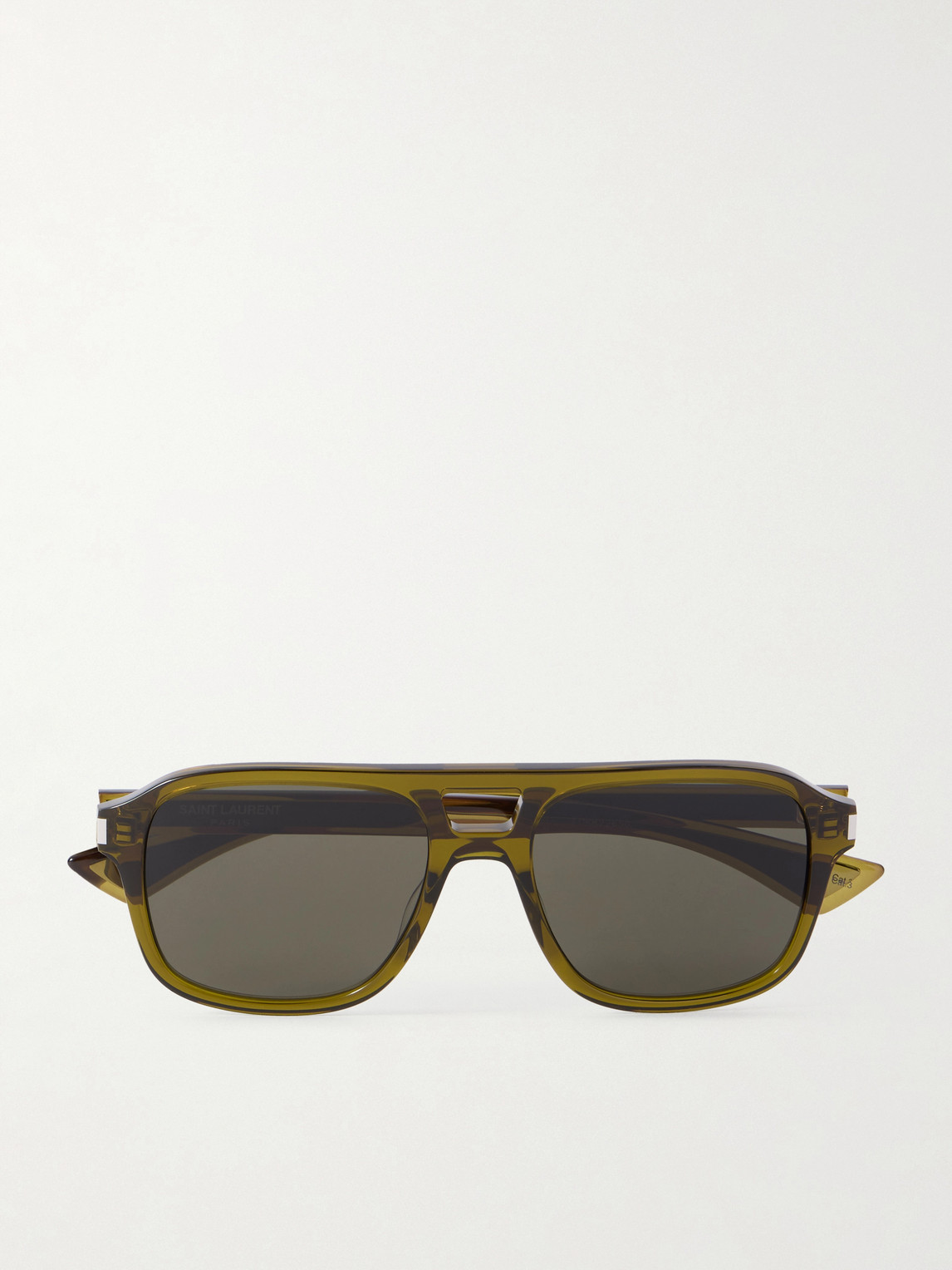 Saint Laurent Aviator-Style Silver-Tone and Acetate Sunglasses - Men