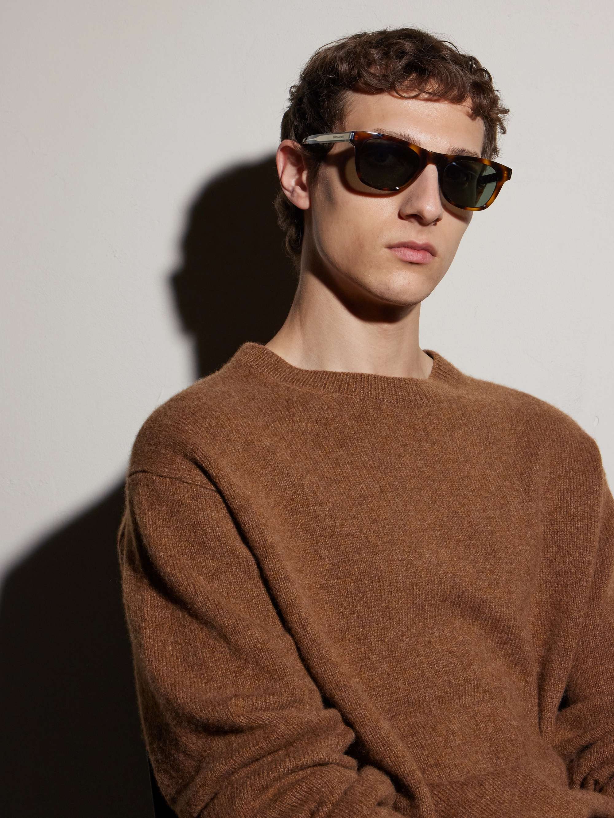 SAINT LAURENT EYEWEAR Square-Frame Tortoiseshell Acetate