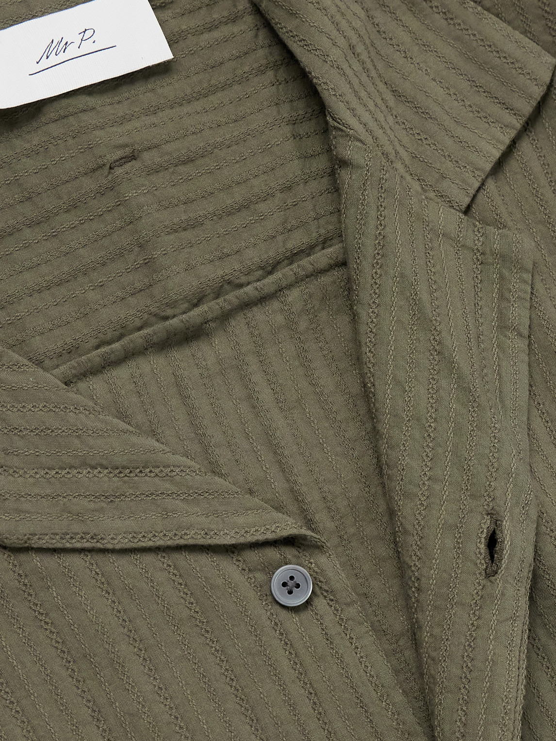 Mr P. - Camp-Collar Embroidered Cotton Shirt