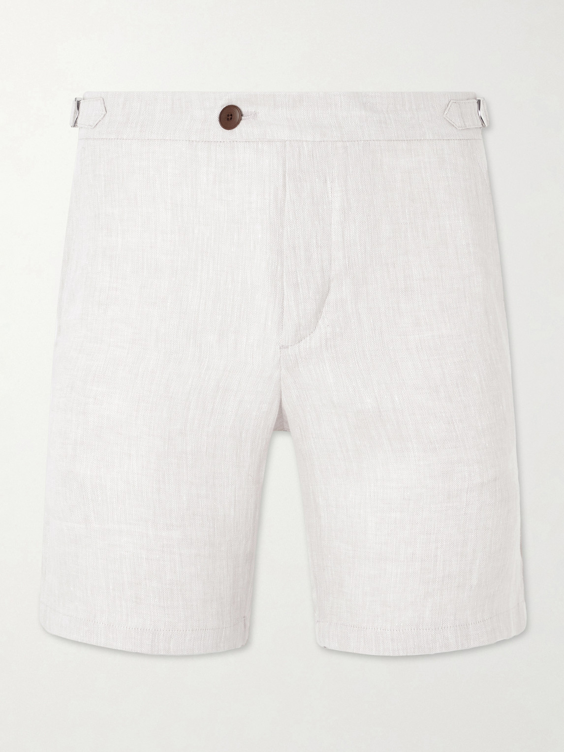 MR P. Straight-Leg Herringbone Linen Shorts - Men