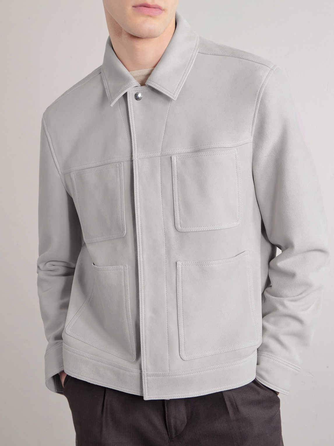  Mr P. - Suede Jacket - Men - Neutrals - Xs 