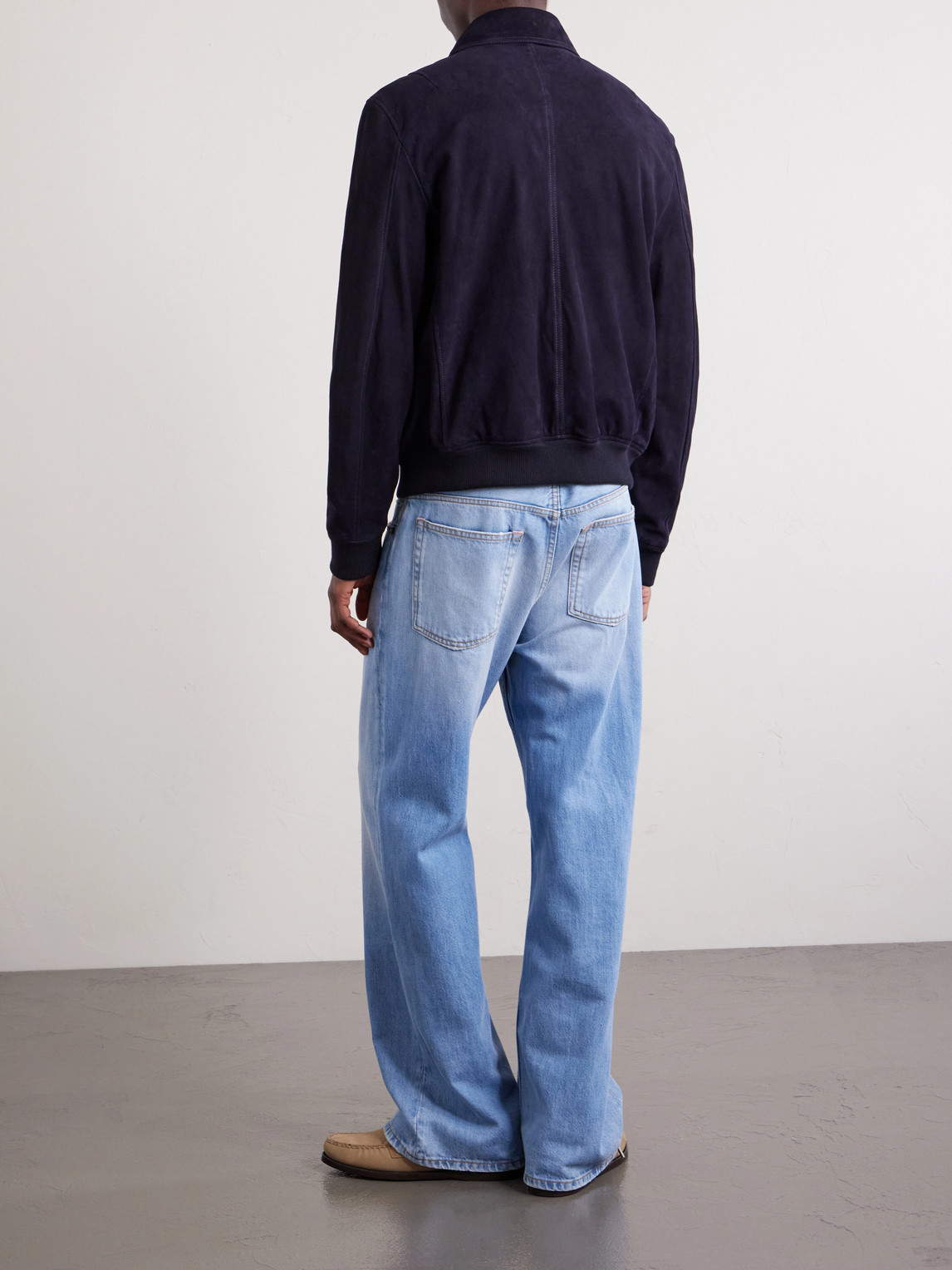  Mr P. - Suede Blouson Jacket - Men - Blue - Xs 
