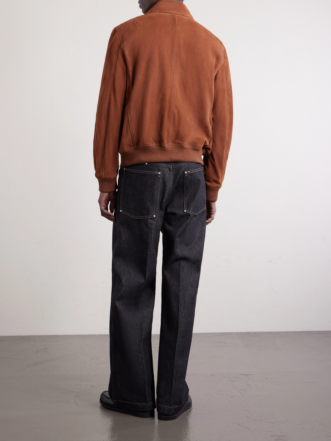  Mr P. - Suede Blouson Jacket - Men - Brown - Xs 