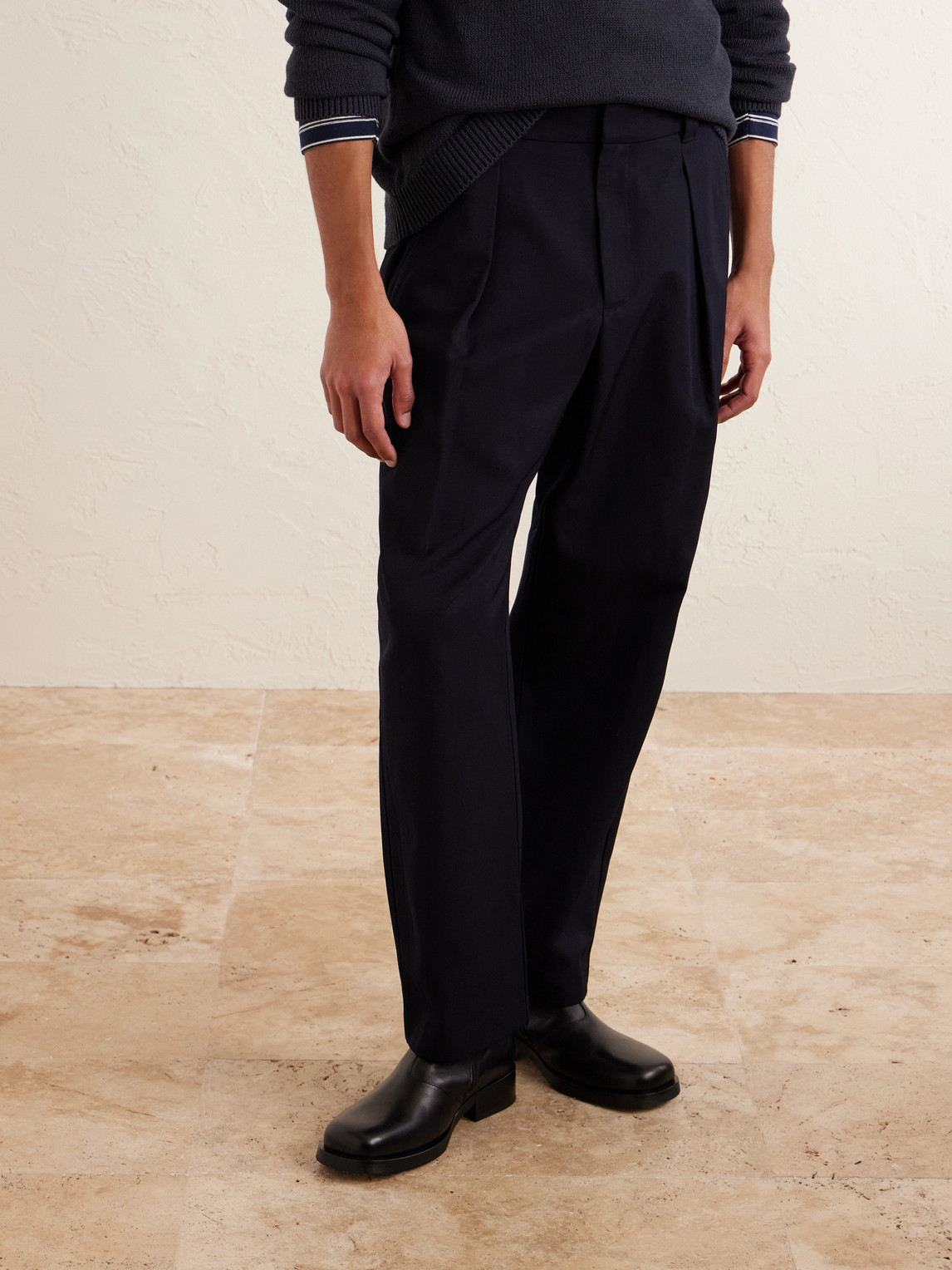  A.p.c. - Renato Straight-leg Pleated Twill Trousers - Men - Blue - It 54 