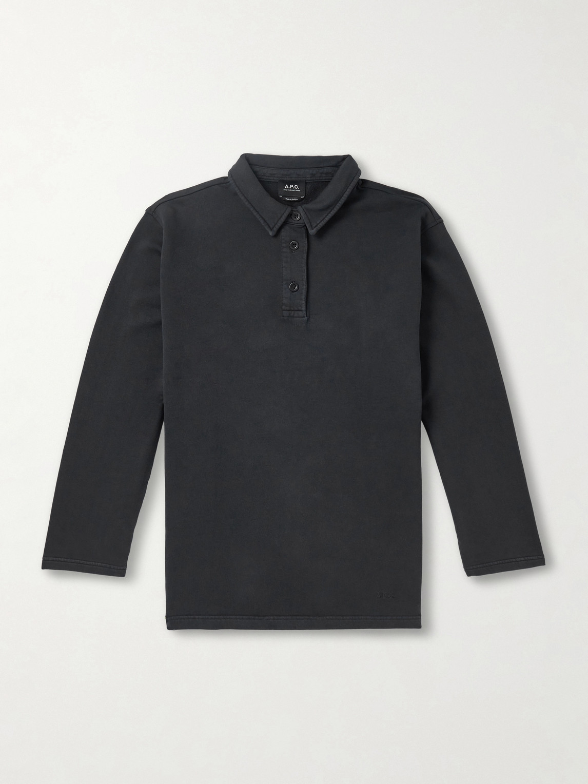 A.P.C. Logo-Embroidered Cotton-Jersey Polo Shirt - Men