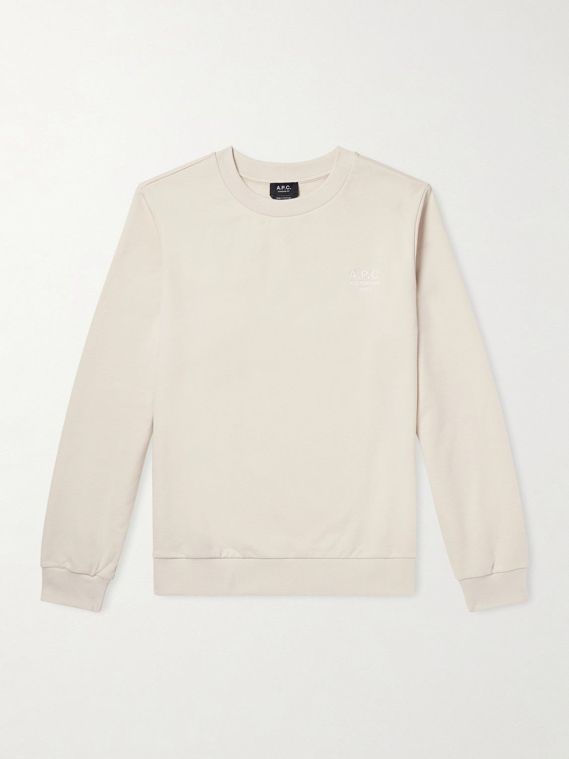 A.P.C. Logo-Embroidered Cotton-Blend Jersey weatshirt - Men