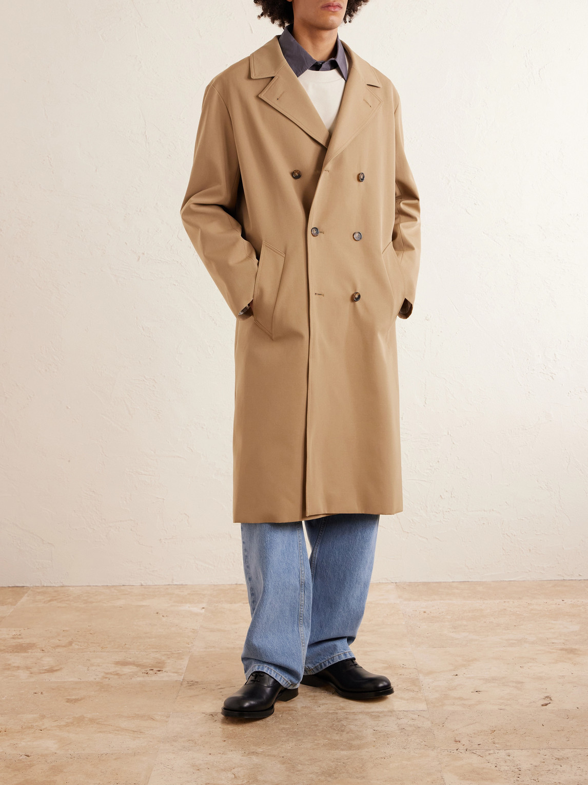  A.p.c. - Double-breasted Twill Trench Coat - Men - Neutrals - Xs 