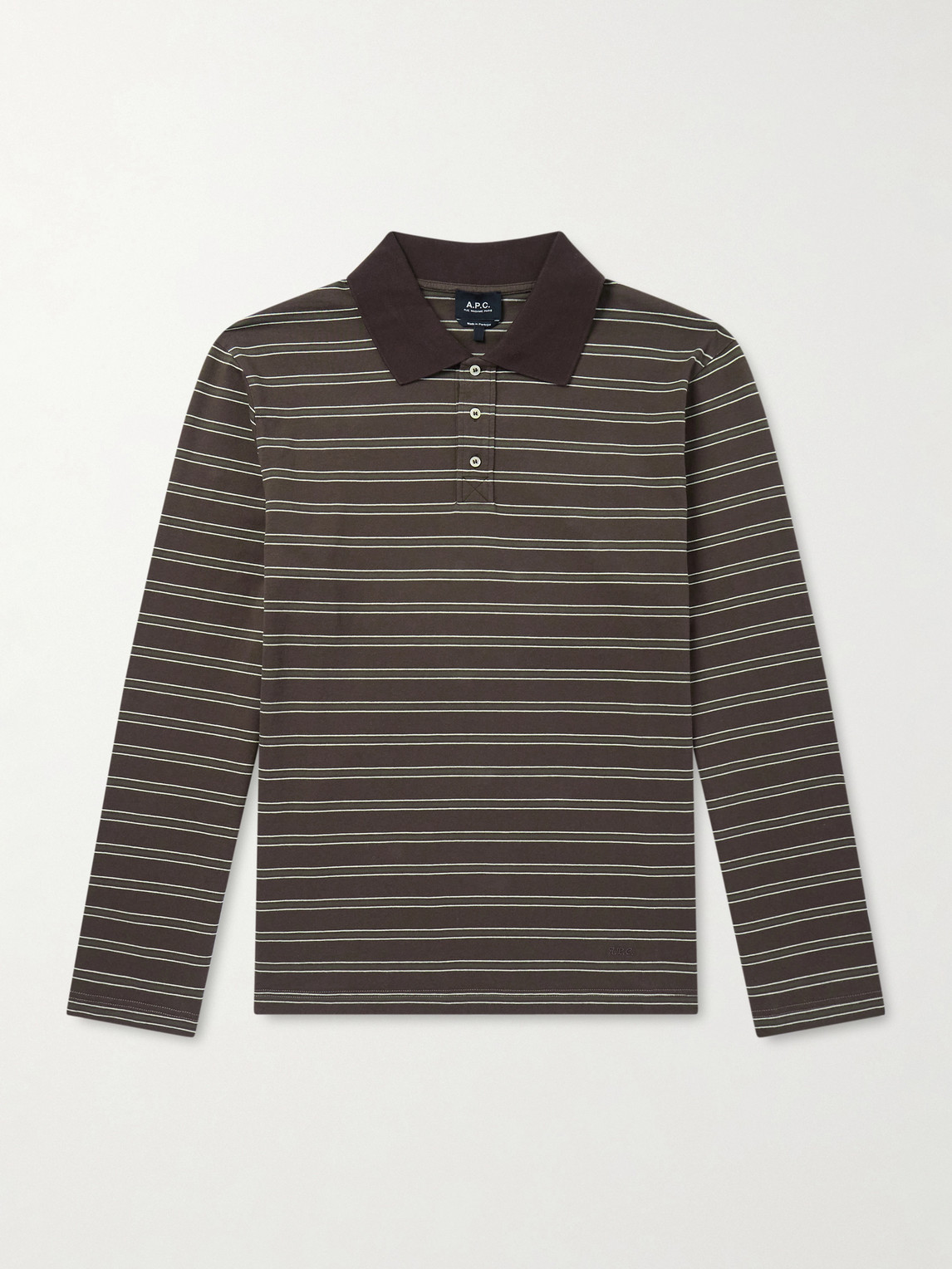 A.P.C. triped Organic Cotton-Jersey Polo hirt - Men