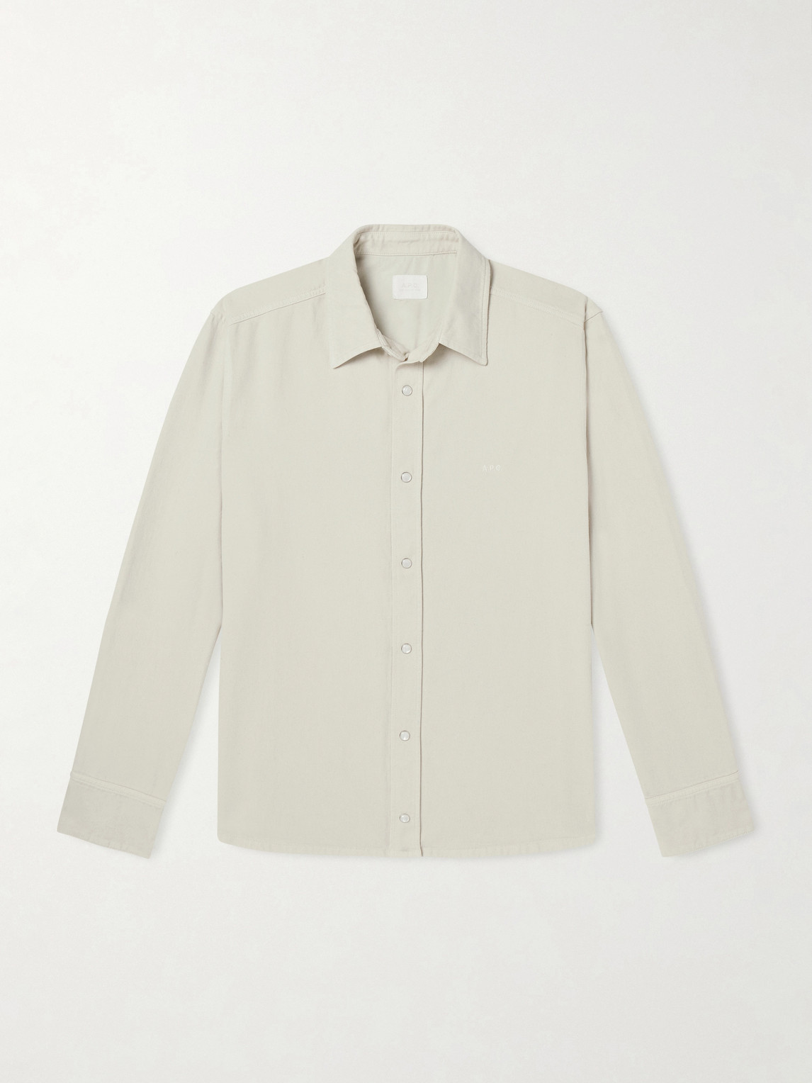 A.P.C. Logo-Embroidered Cotton-Twill Overshirt - Men