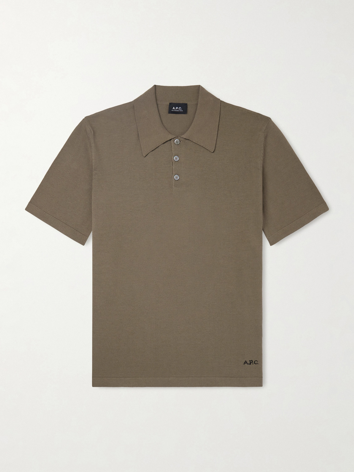 A.P.C. Logo-Intarsia Cotton Polo hirt - Men