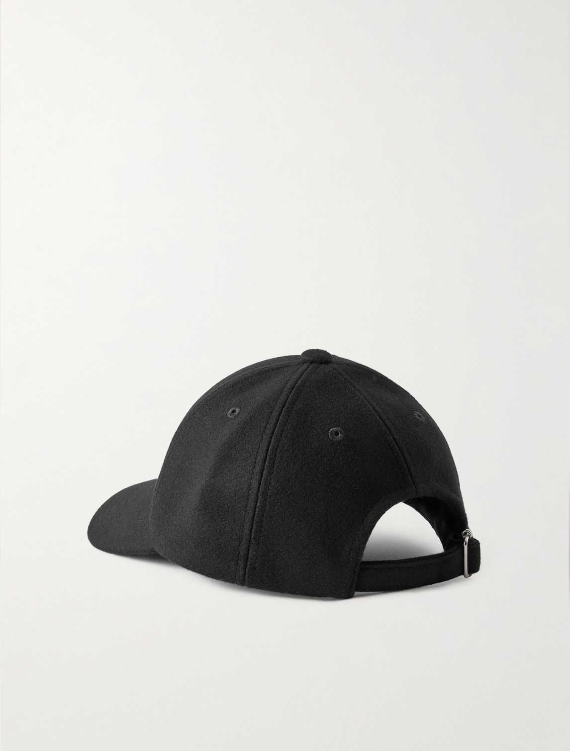 Apc Charlie Logo-embroidered Wool-blend Baseball Cap In Black