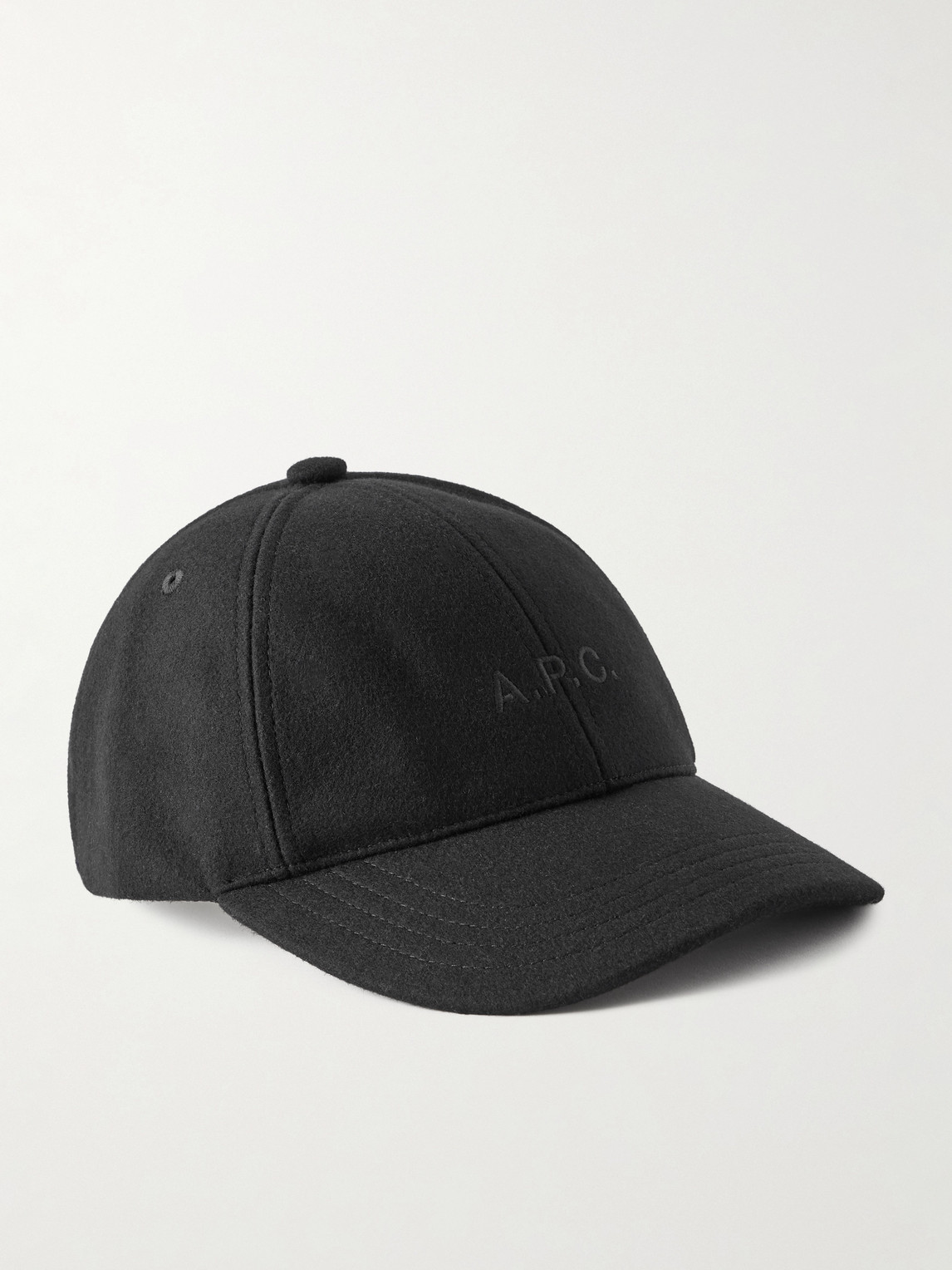 A.P.C. Charlie Logo-Embroidered Wool-Blend Baseball Cap - Men