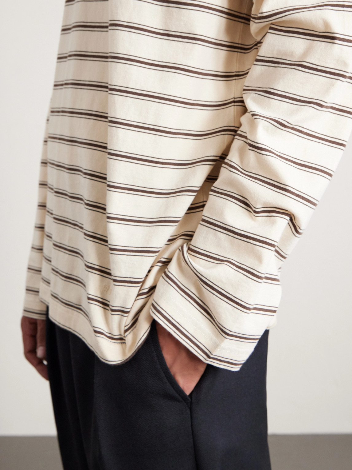 Apc Striped Organic Cotton-jersey Polo Shirt In Neutral