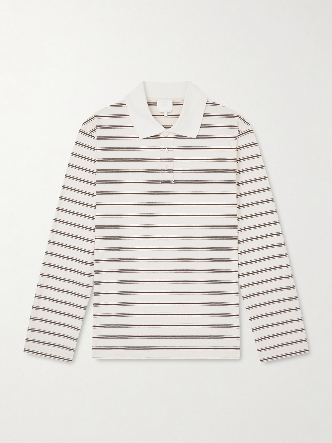 A.P.C. triped Organic Cotton-Jersey Polo hirt - Men