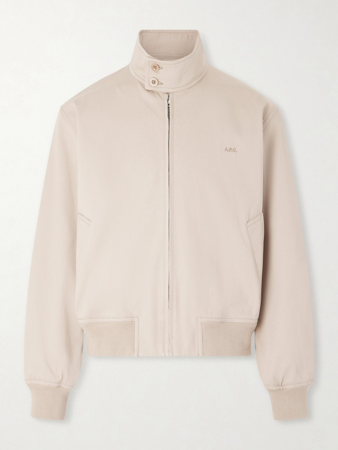 Apc Cotton Twill Blouson Jacket In Neutral