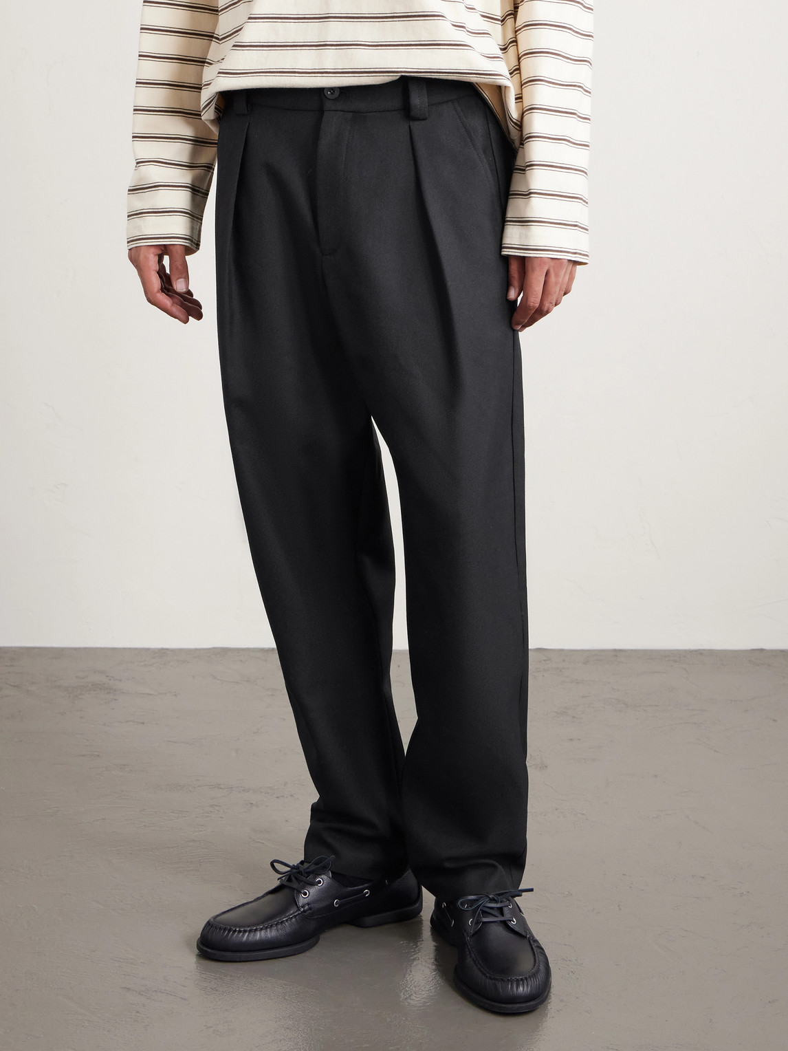  A.p.c. - Renato Straight-leg Pleated Twill Trousers - Men - Black - It 48 