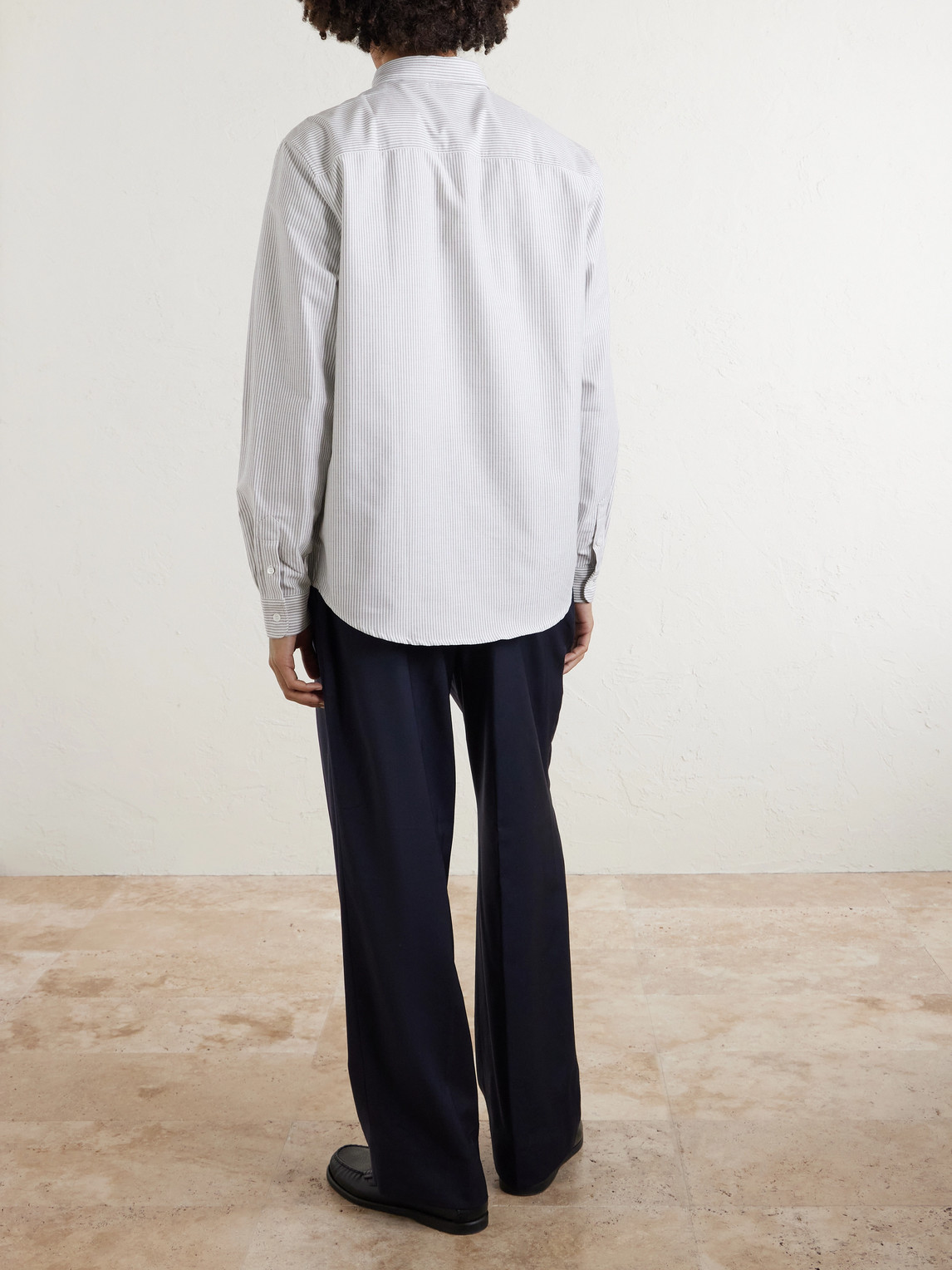  A.p.c. - Greg Pinstriped Cotton Oxford Shirt - Men - Gray - Xs 
